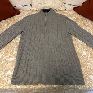 Club Room Men's Zip Up Gray Sweater